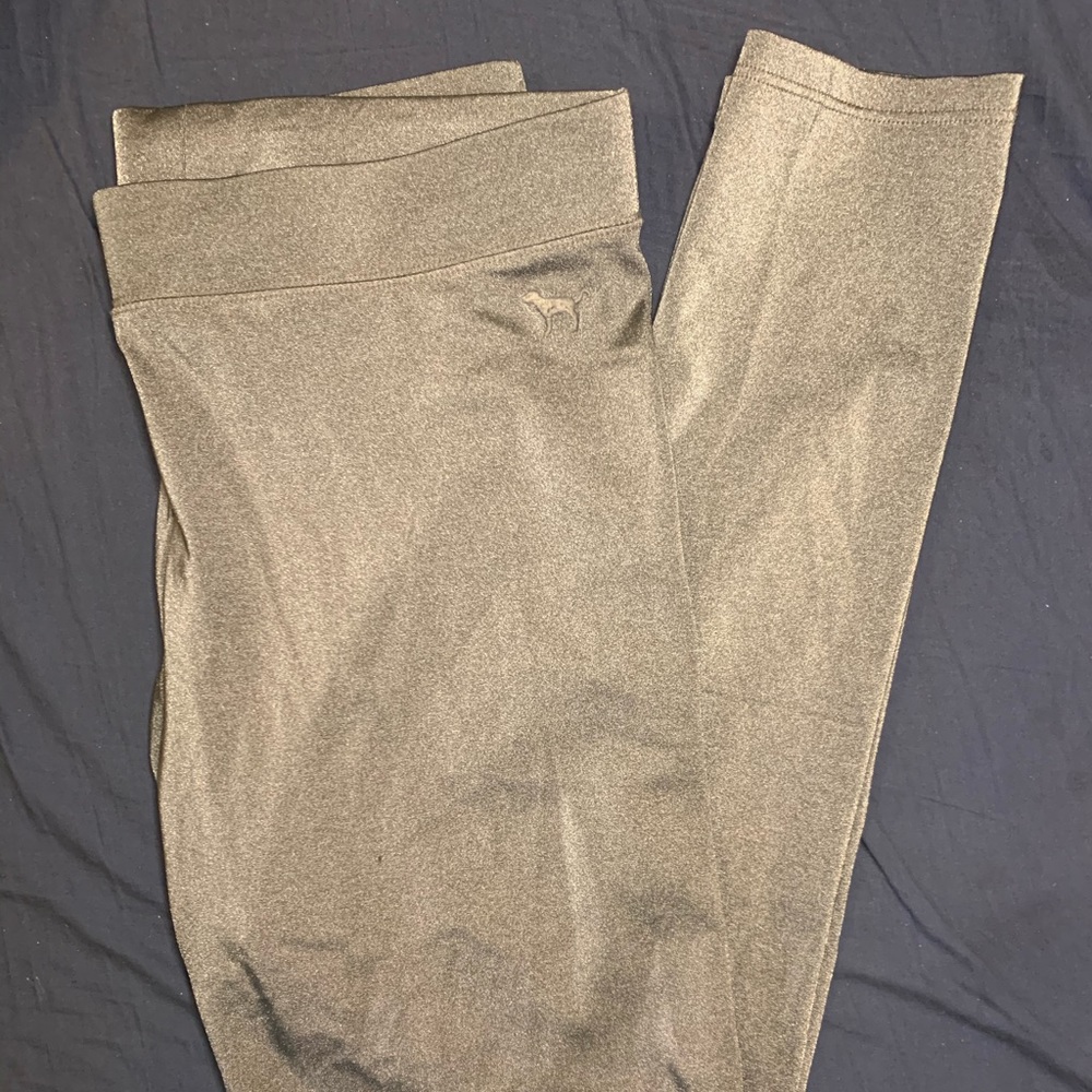 SOLD Metallic Silver PINK Leggings - Picture 4 of 6